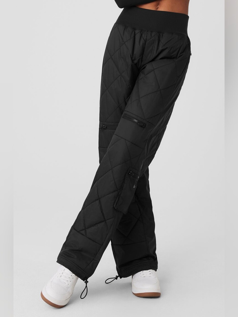 alo snowrider puffer pants Black